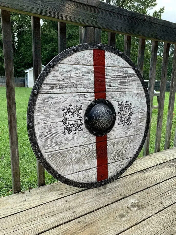 Medieval Shield Viking Shield Wooden Shield Heavy Metal Fitted