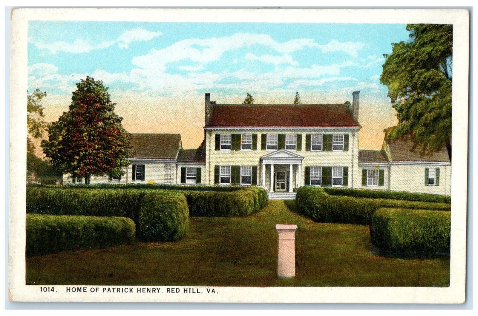 c1940\'s Home Of Patrick Henry Exterior Red Hill Virginia VA Unposted Postcard