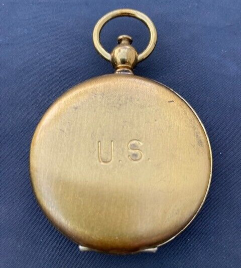 WWI COLLECTIBLE, U.S. ARMY BRASS FIELD COMPASS (TAYLOR), ORIG. FAMILY OWNERSHIP