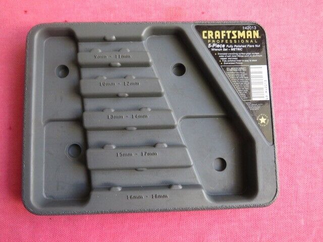 CRAFTSMAN PROFESSIONAL 9-42013 METRIC 5pc FLARE NUT LINE WRENCH SET  \