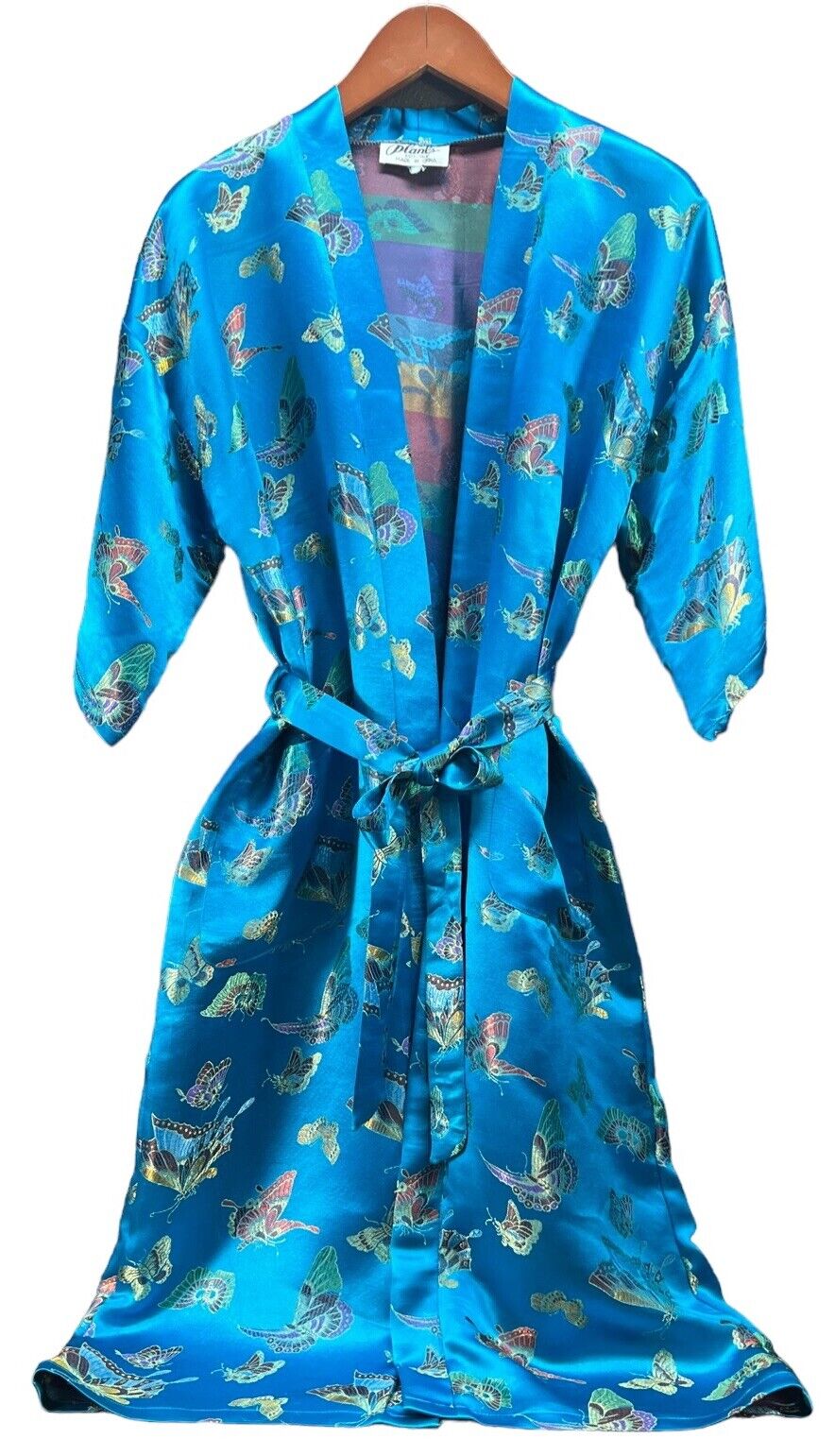 Planls Made in China 100% Silk Butterfly Women’s Kimono Robe S/M