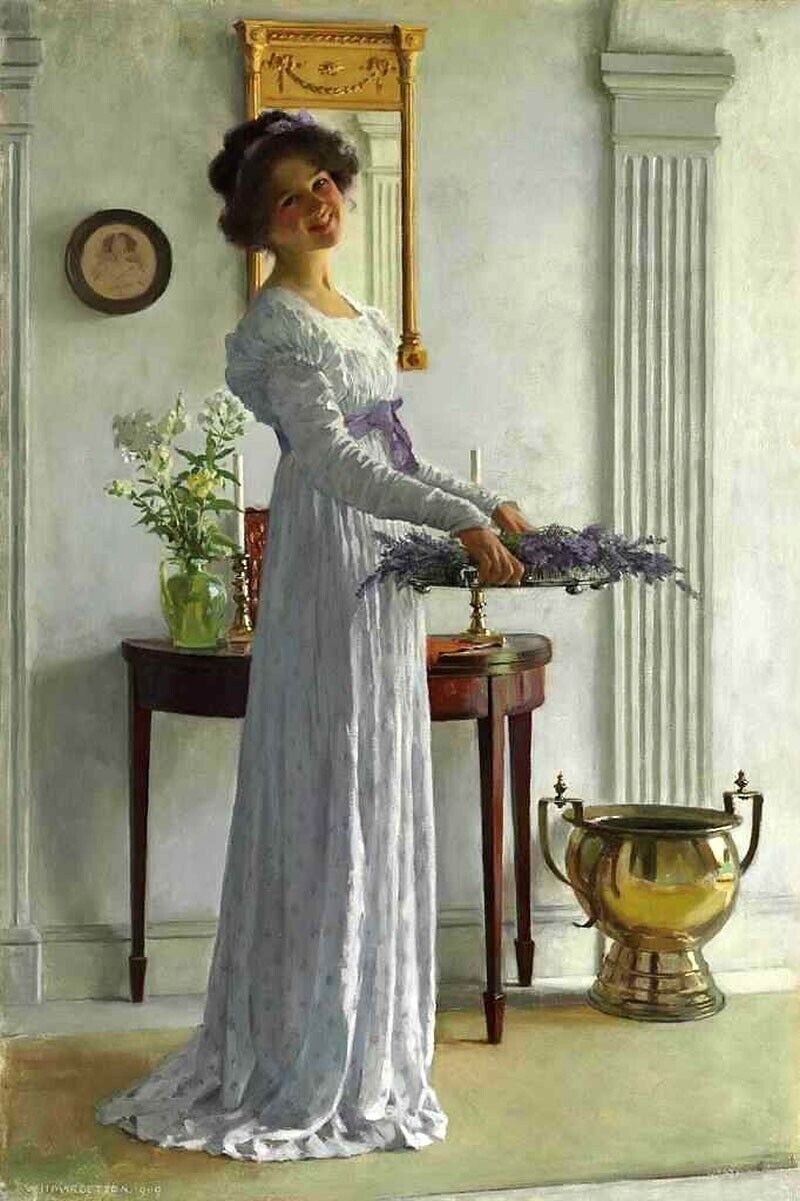 Dream-art Oil painting Lavender-Harvest-William-Henry-Margetson-Oil-Painting art