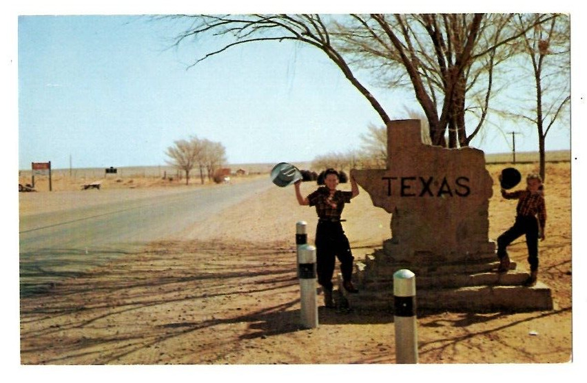 Postcard The Texas Welcome Marker