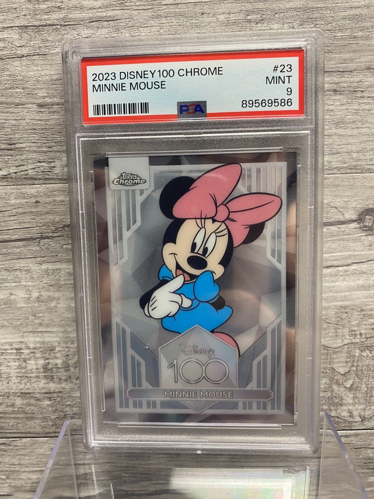Topps Chrome 2023 - Disney 100 - Base: Minnie Mouse #23 PSA 8