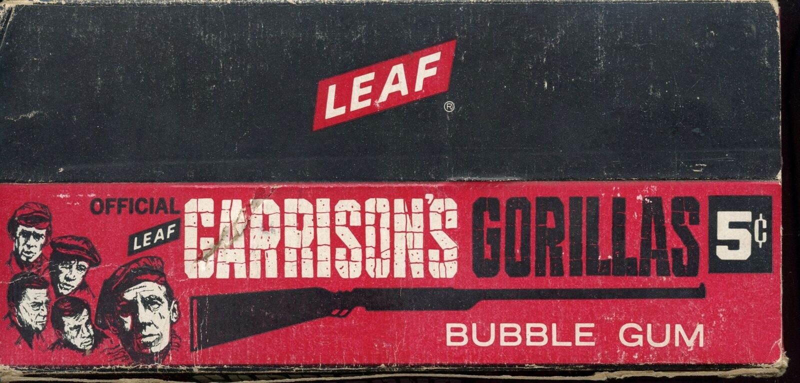 Garrison's Gorillas 1967 Empty Vintage 5 Cent Card Box + 2 Wrappers