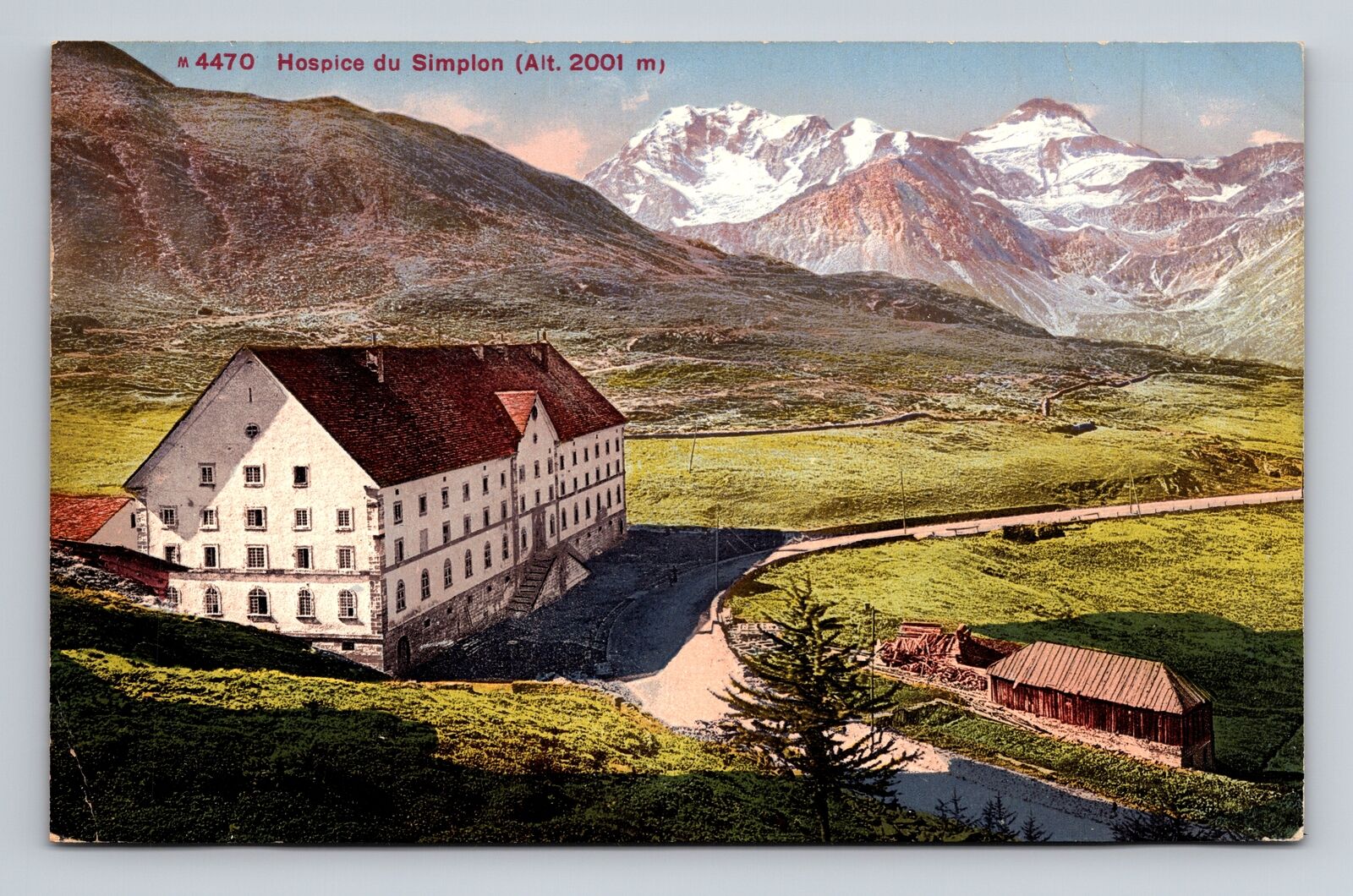 DB Postcard Photoglob Switzerland Hospice Hospiz Simpion Swiss Alps