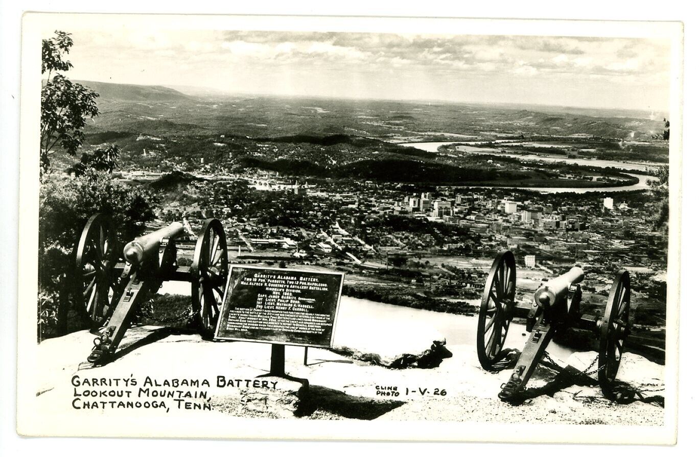 1940s? RPPC - Garrity\'s Battery, Lookout Mountain - Chattanooga, Tennessee