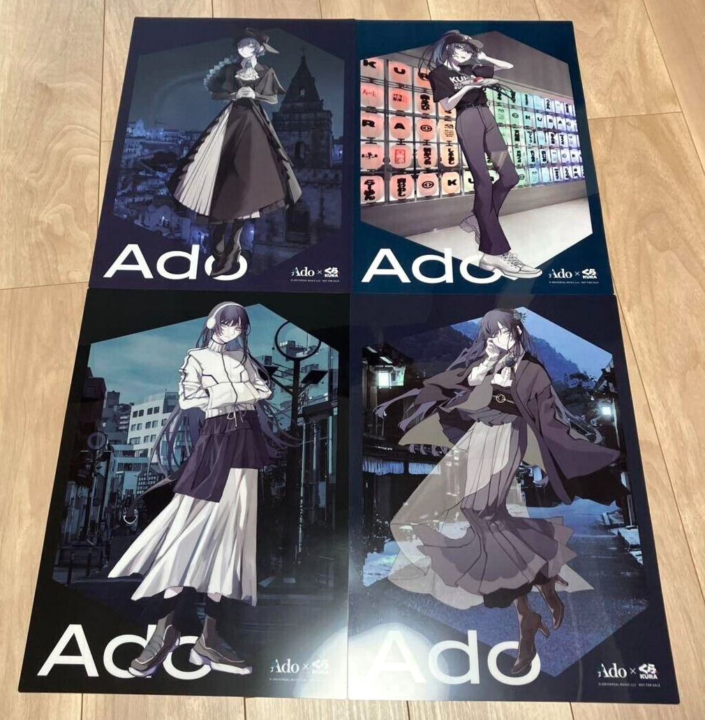 Ado Kura Sushi Collaboration Clear Poster Complete Set A3 Size Limited Quantity