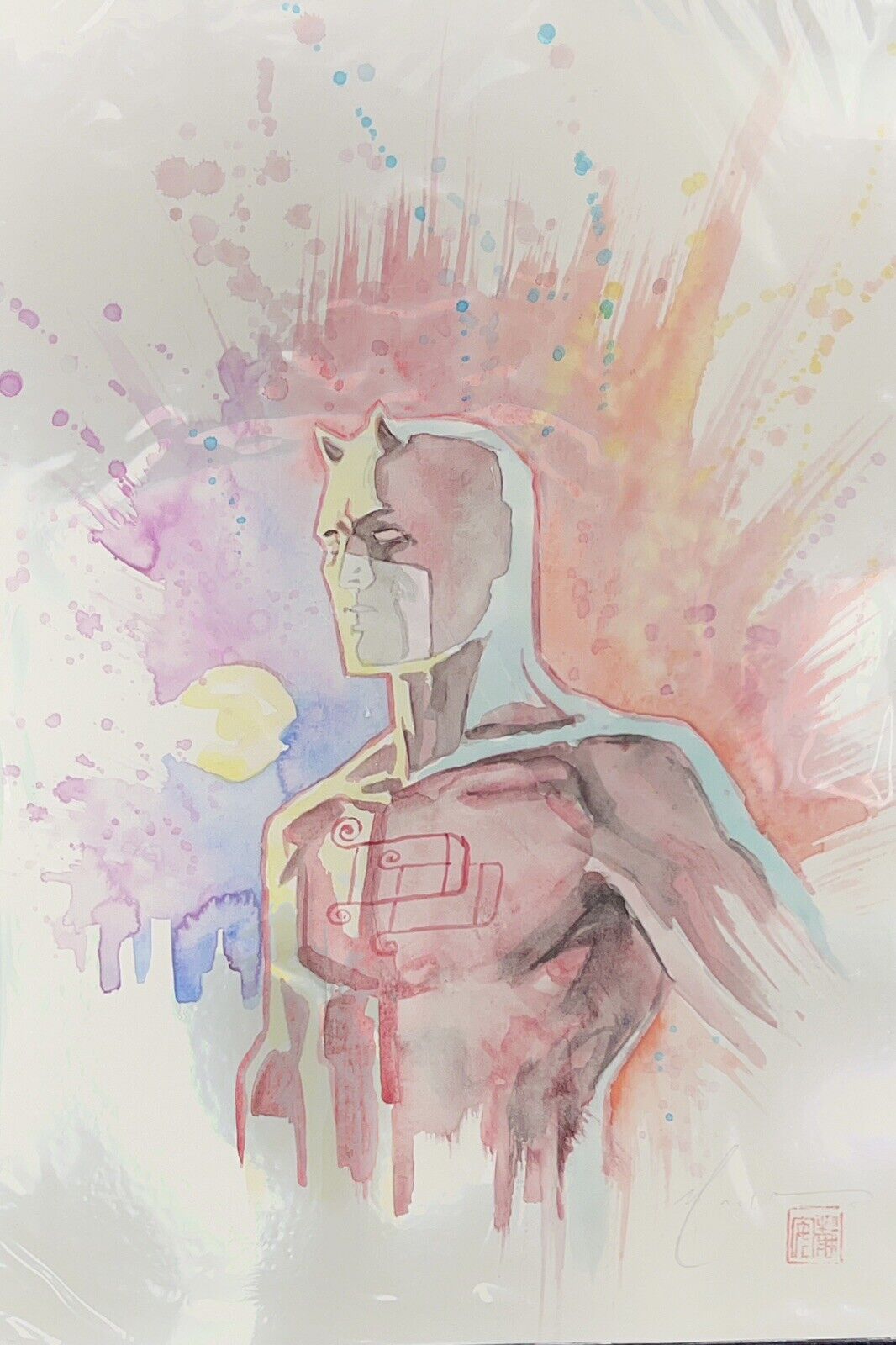 Original Watercolor Daredevil By David Mack