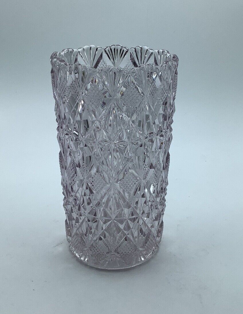 Vintage American Brilliance Cut Crystal 6” Vase in Great Condition 
