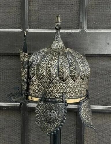 Medieval Ottoman Turkish Warrior Helmet Arabic Writing Islamic Helmet/Turban