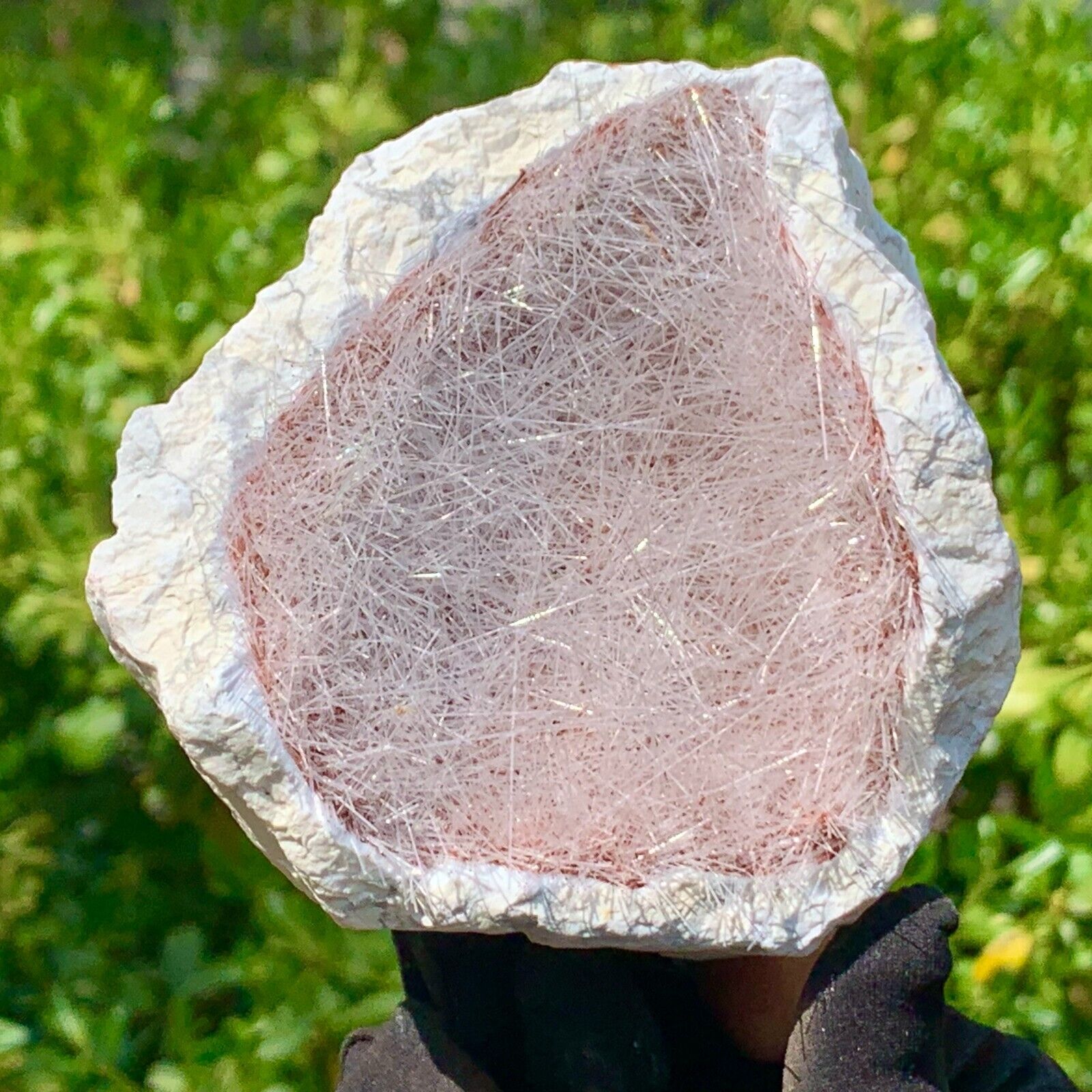 1.21LB Rare Moroccan Pink magnesite and White Pine Stone mineral spirit ruby