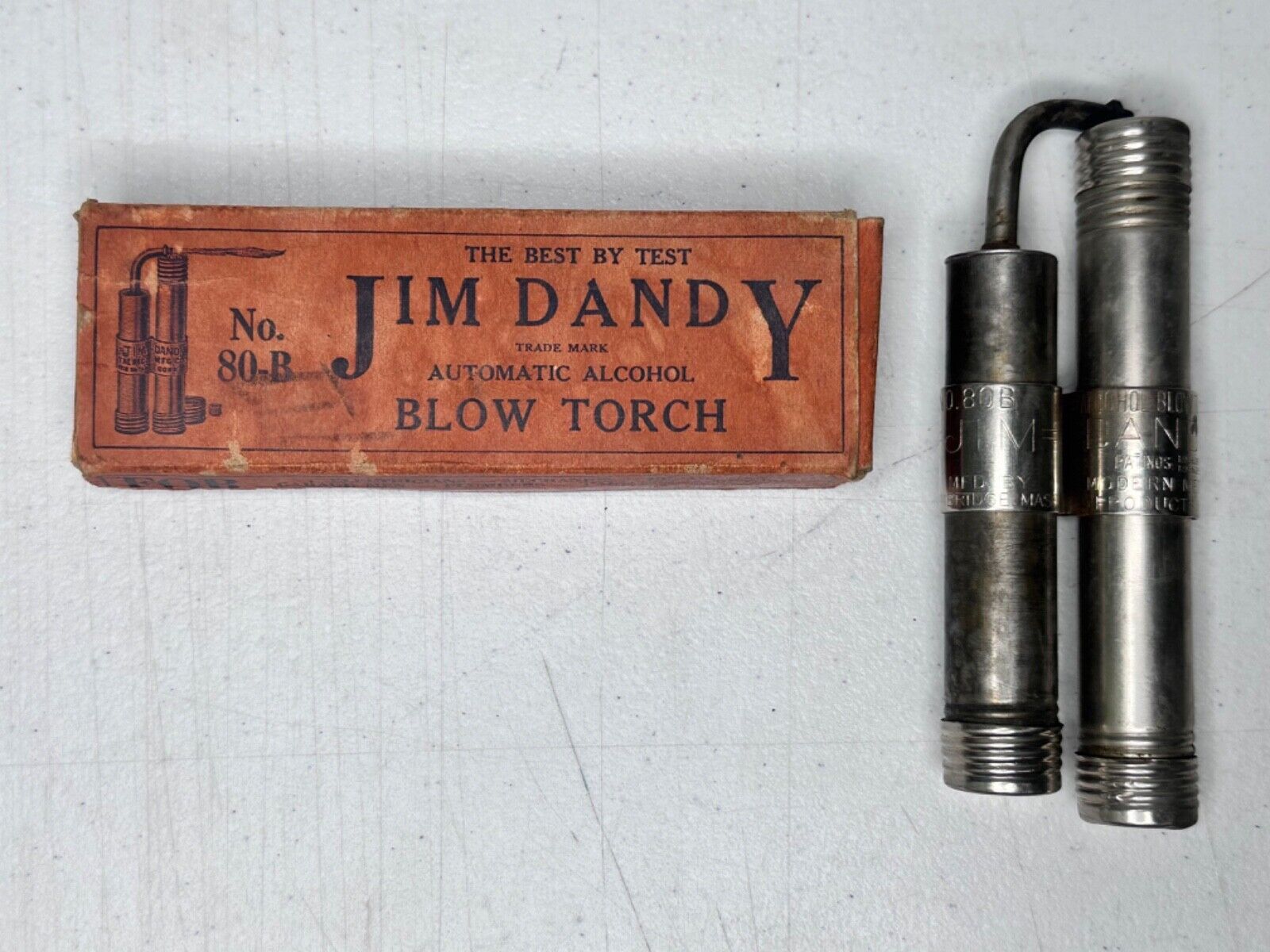 Vintage Jim Dandy Automatic Alcohol Blow Torch No. 80-B with Original Box