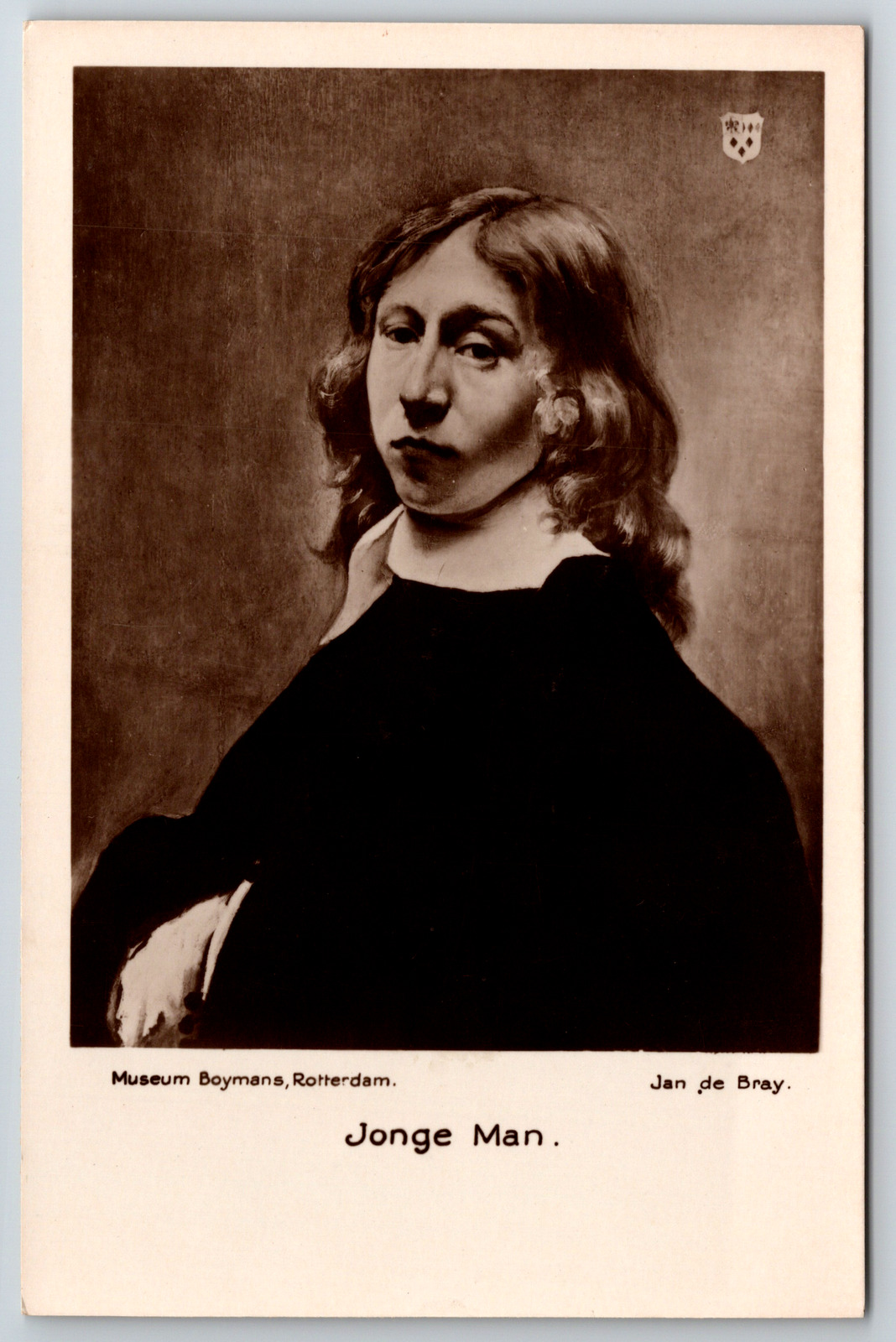 c1960s Young Man Jan De Bray Art Rotterdam Museum Boymans Vintage Postcard