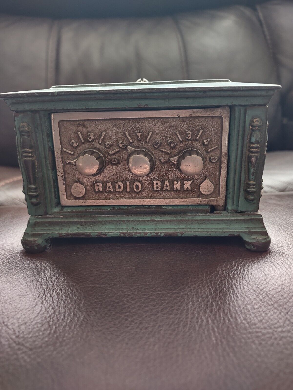 Antique 1927-32 Kenton Hardware Toys Cast Iron Radio Bank Still Coin Orig Paint