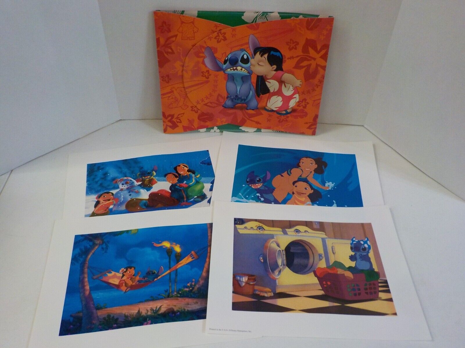 N G0112 2002 Lilo & Stitch ~ Disney Store Exclusive Lithographs ~ Set of 4