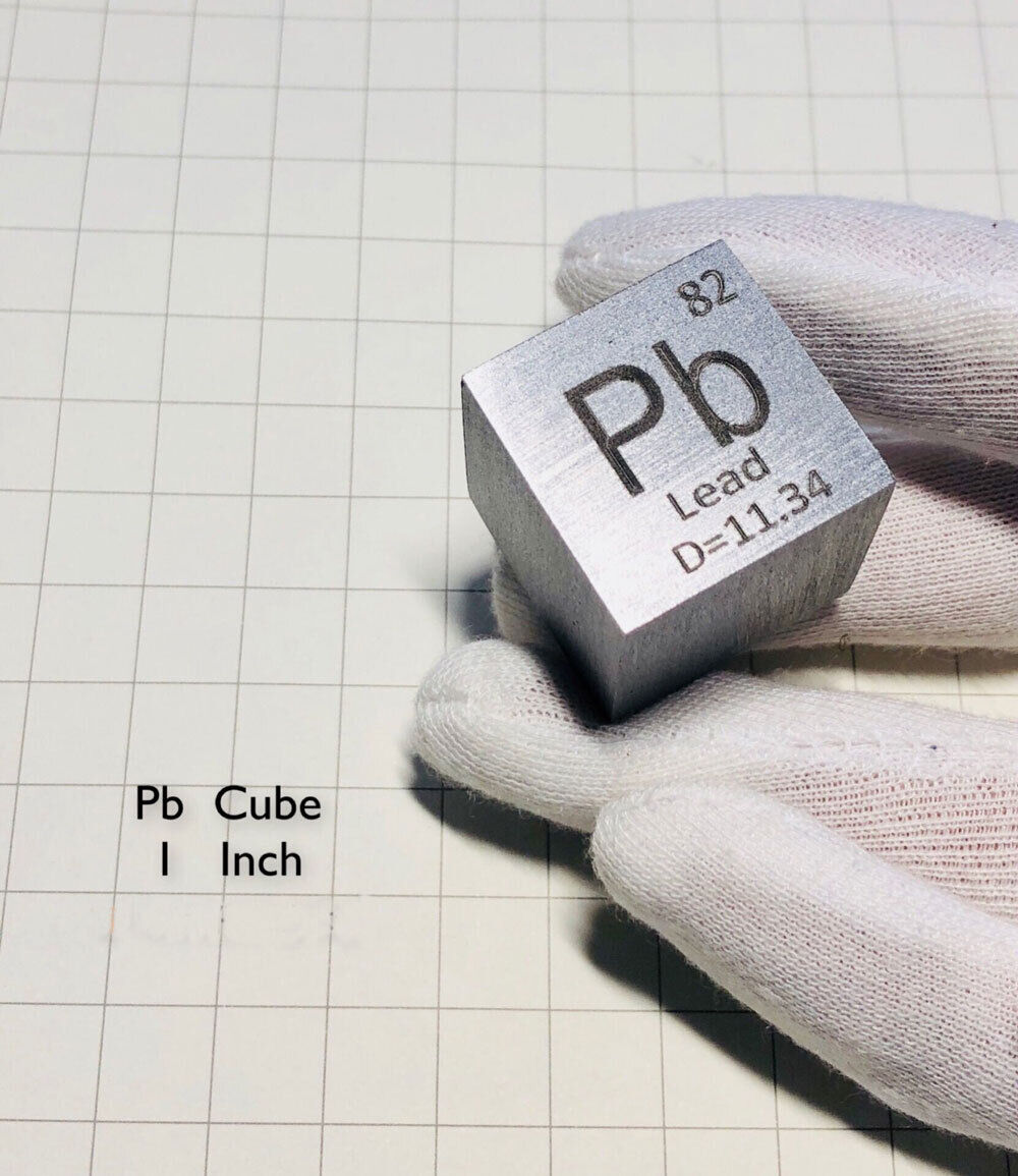 1pcs 1inch Lead Metal Cube Pb 99.99% Pure For Element Collection 180g 25.4mm