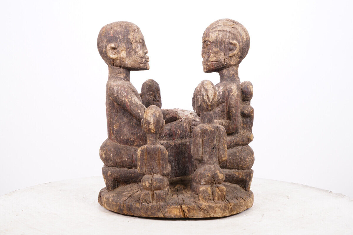 Mossi Figural Scene with Six Figures from Burkina Faso 11.5\