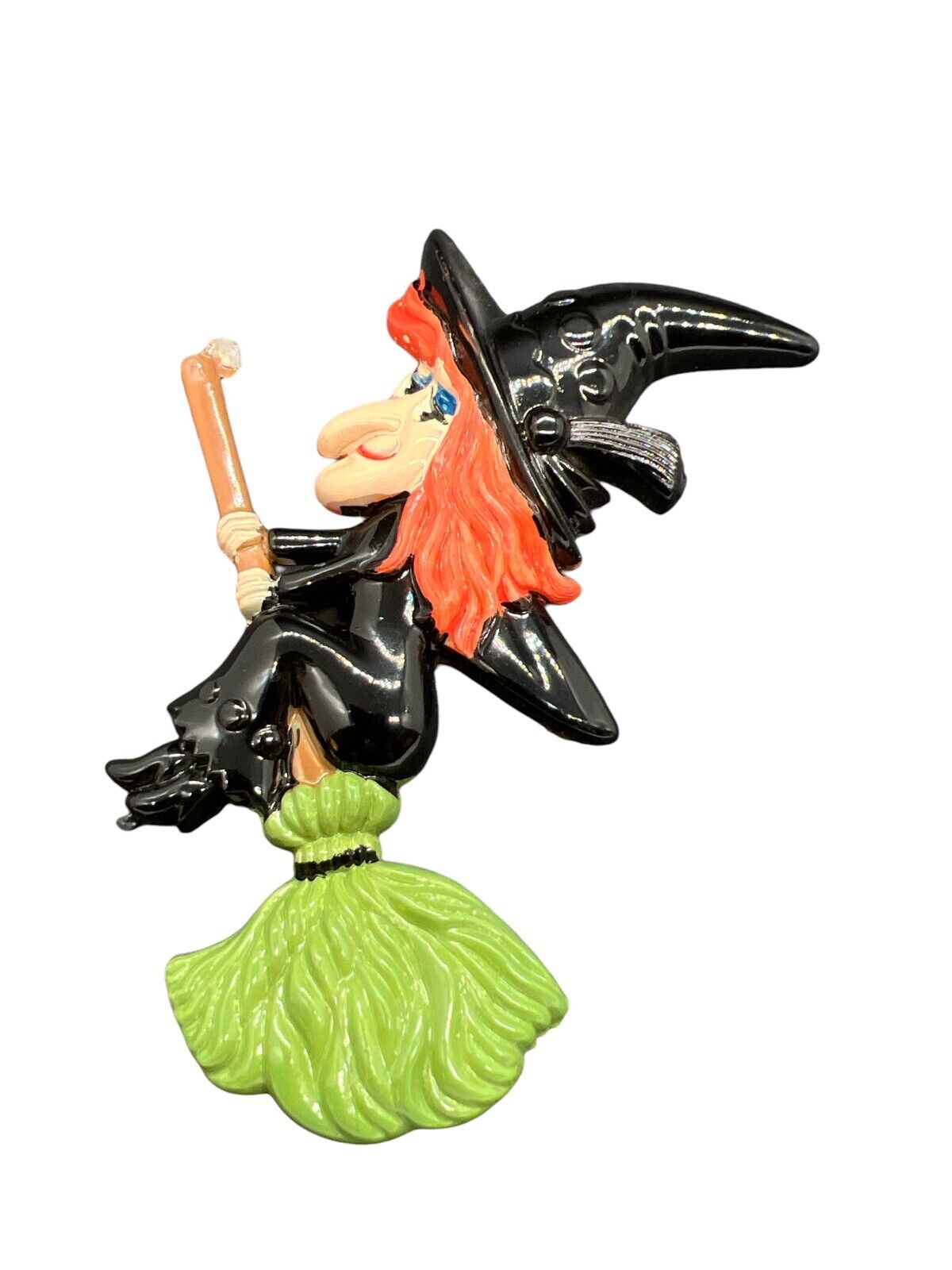 Vintage Halloween Witch Broom Plastic Decoration Cake Topper  Favor