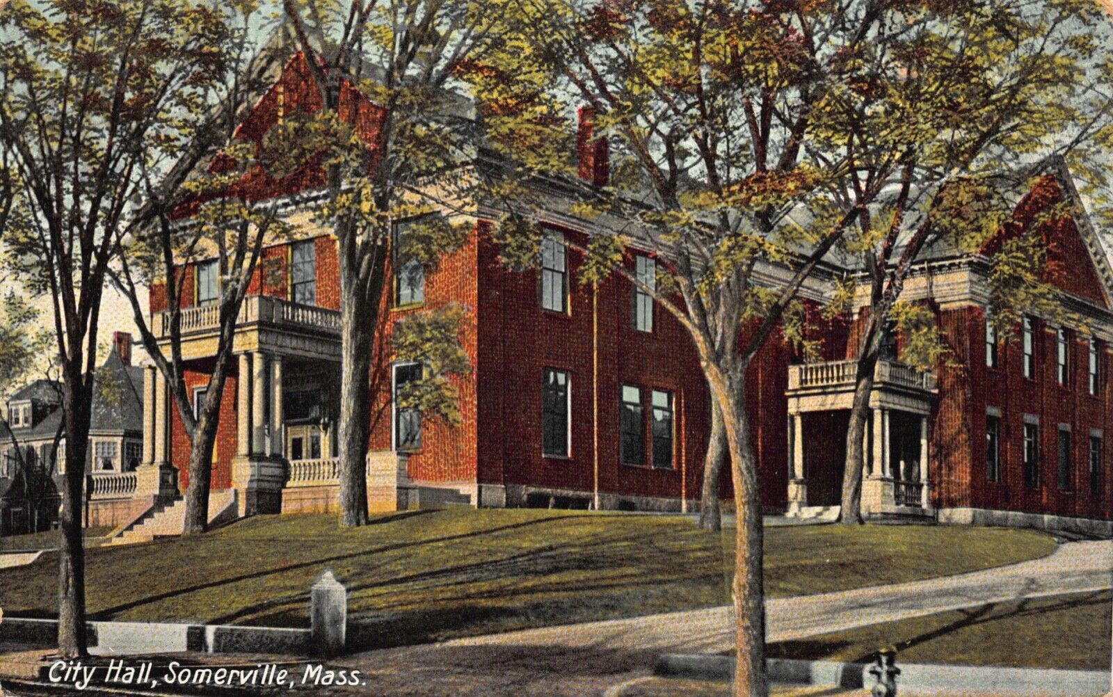 Postcard City Hall in Somerville, Massachusetts~122846