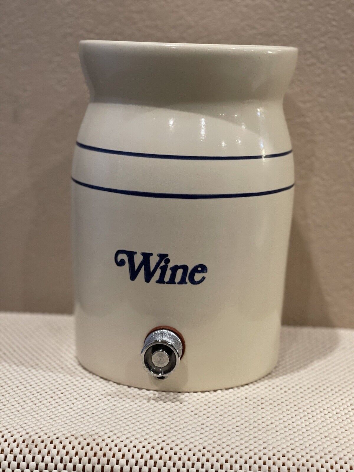 Wine Stoneware Crock with Spigot and Lid