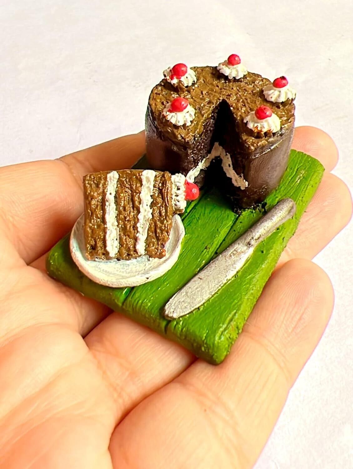 Chocolate Cake Miniature Handmade 3D Fridge Magnet India Souvenir