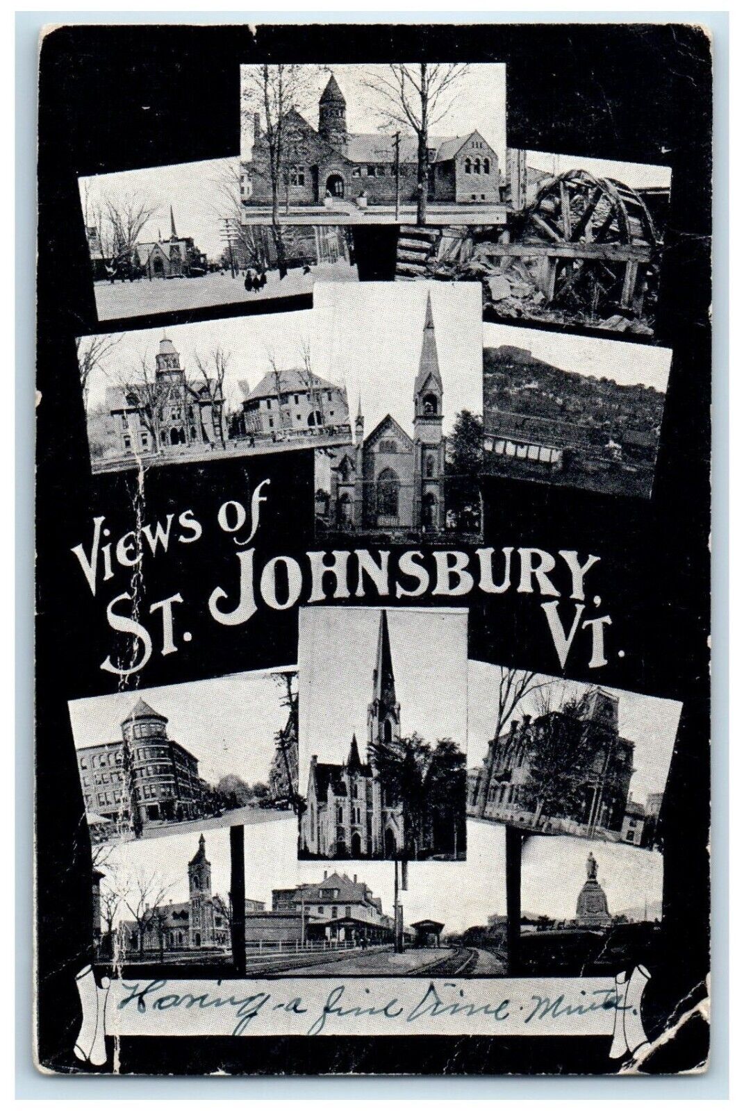 1906 Views Of St. Johnsbury Danville Vermont VT Multiview Antique Postcard