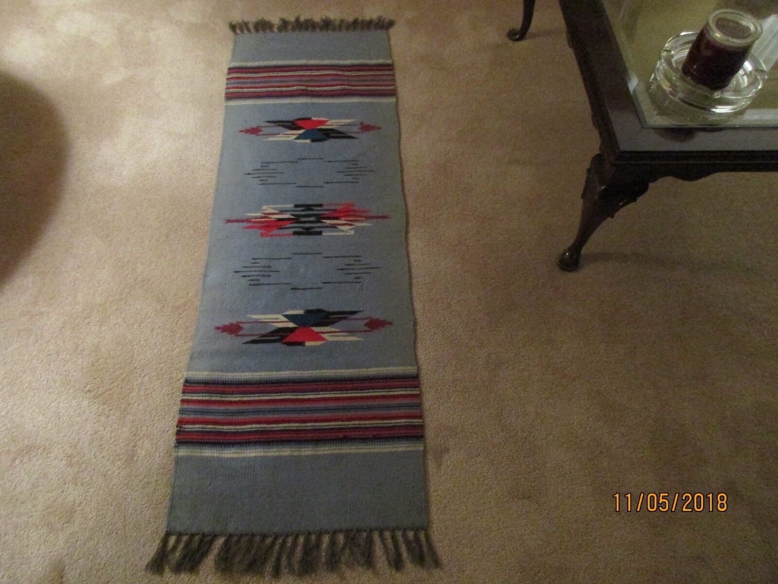 Vintage Woven New Mexico  Chimayo Blanket/Rug/Hanging 62\