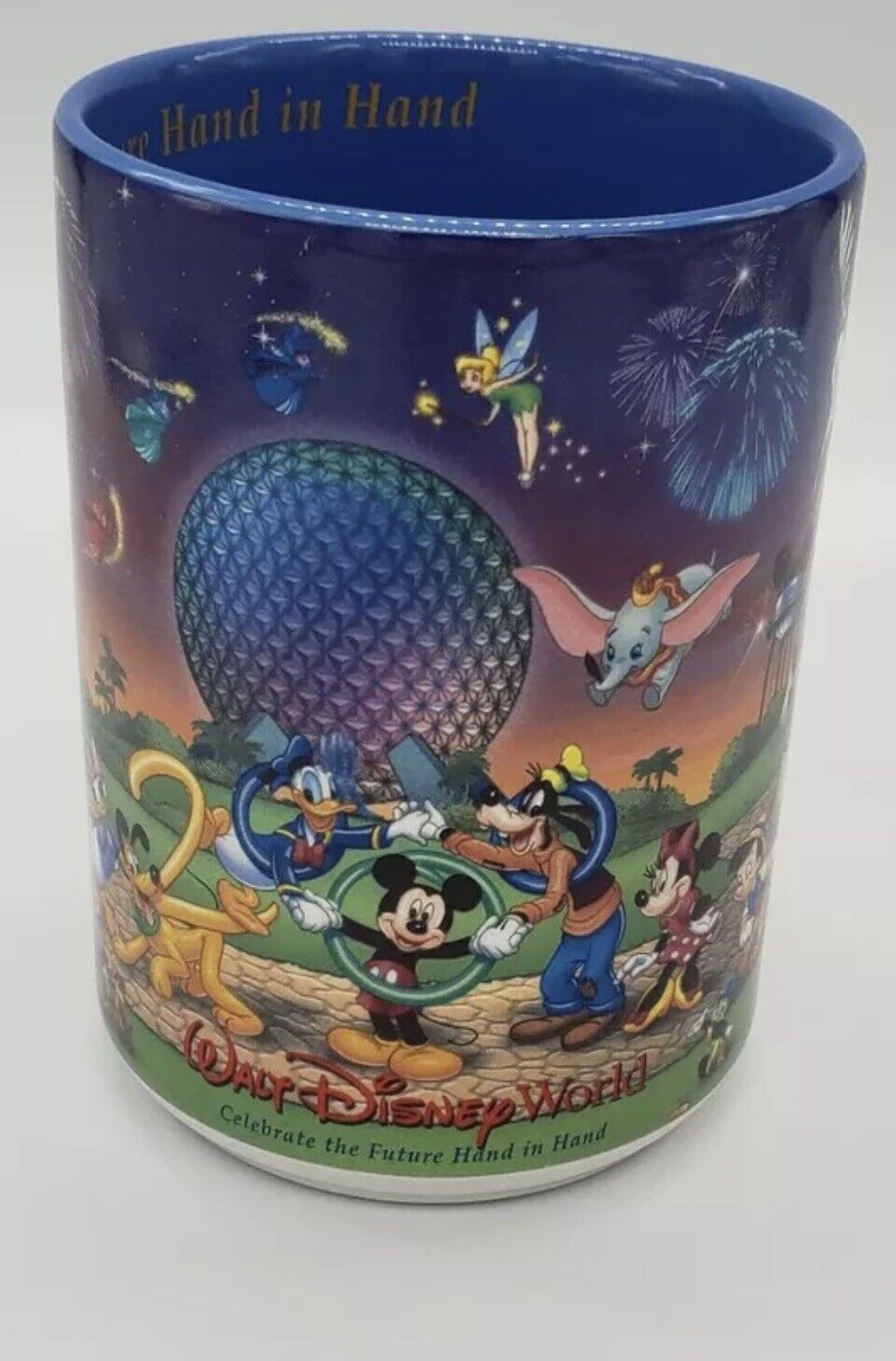 Vintage Disney World 2000 Ceramic Coffee Mug Celebrate Hand In Hand