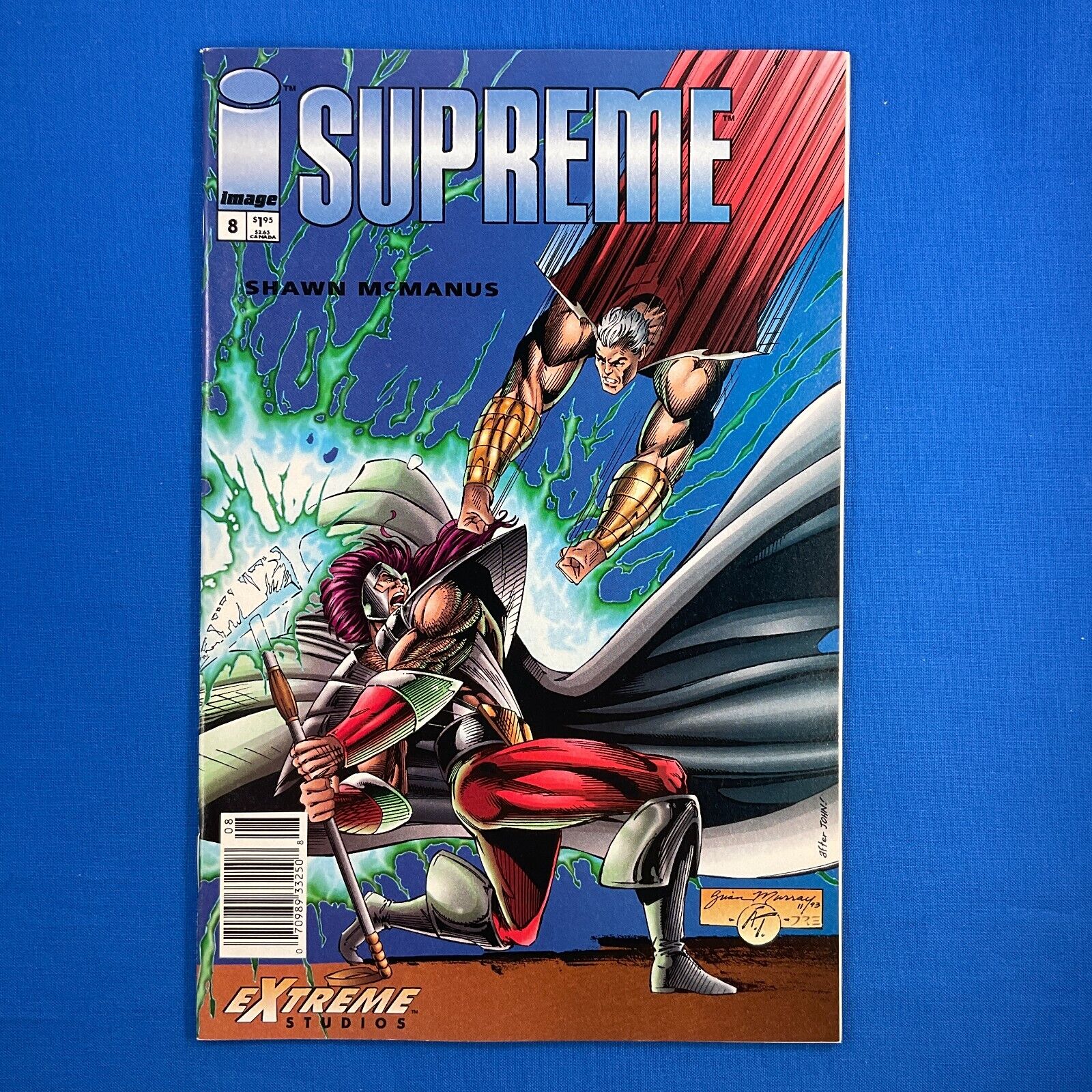 SUPREME #8 NEWSSTAND UPC VARIANT Image Comics 1993