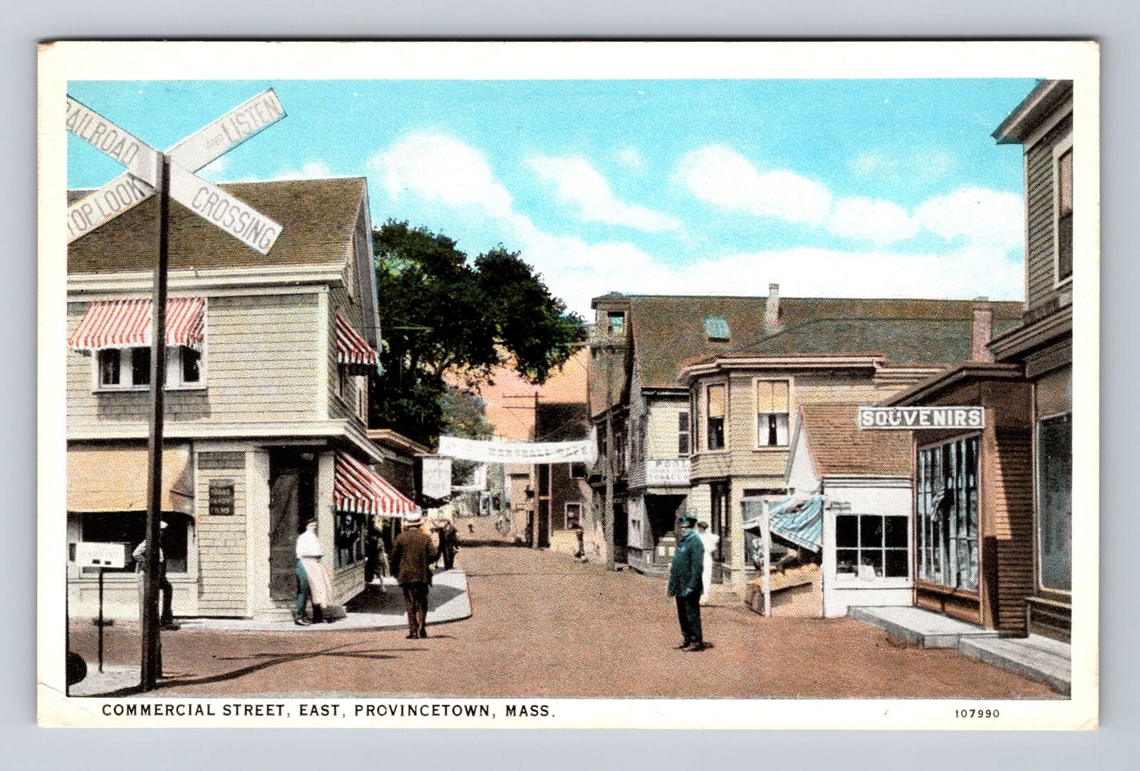 Provincetown MA-Massachusetts, Commercial Street East, Vintage Postcard