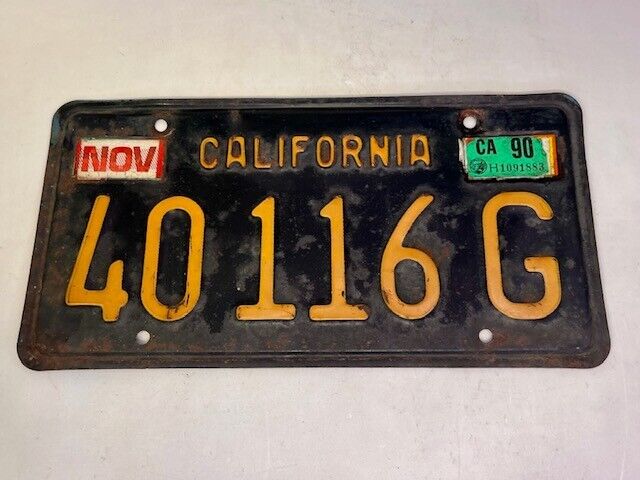 1963 Black Base Commercial California License Plate/Single--DMV Tags--40116G
