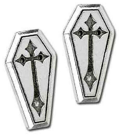Coffin Buttons (6) Tin Alchemy Gothic