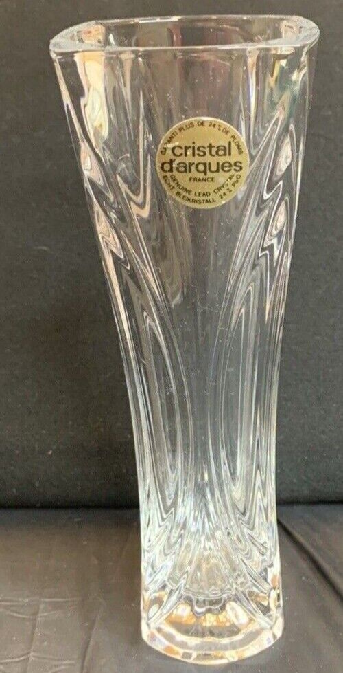 Vintage Cristal D\'Arques Genuine 24% Lead Crystal Bud Vase France cottagecore