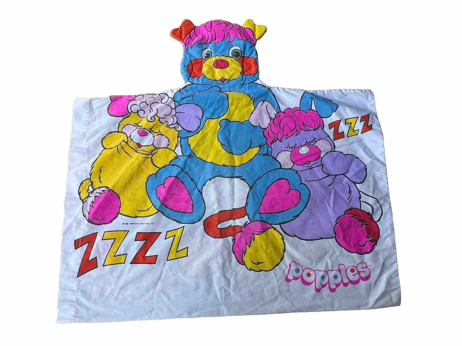 Vintage 1986 Popples Pillowcase Pillow Case American Greetings Great Condition