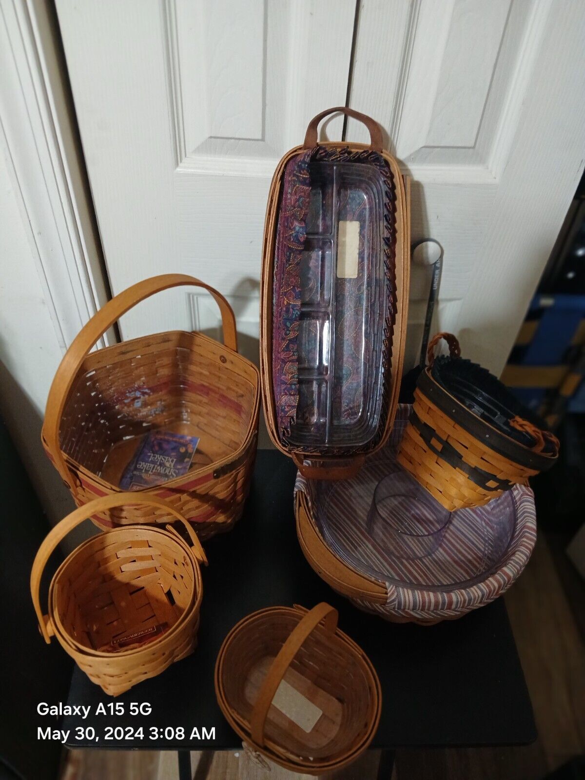 Longaberger Baskets Lot of 6 with signature