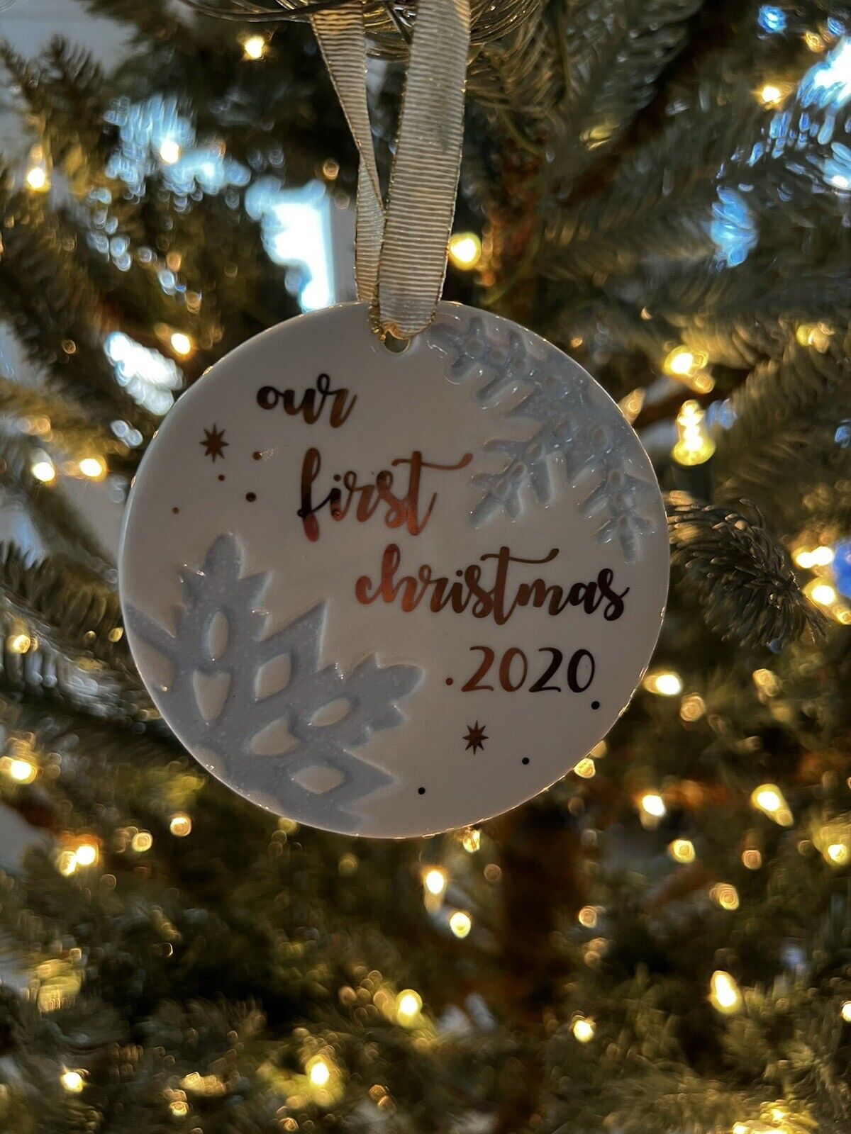 Lenox Our First Christmas 2020 Porcelain Ornament