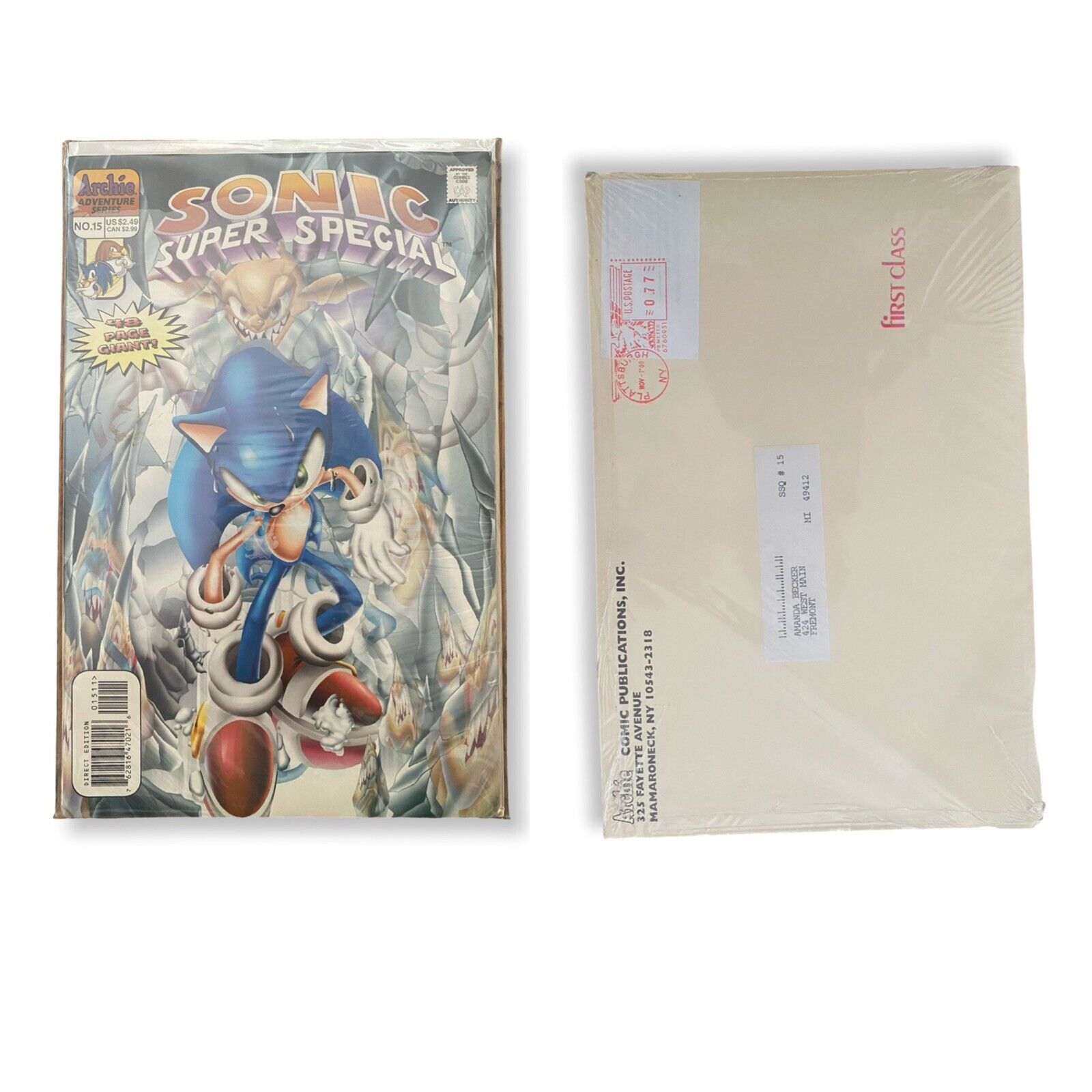 Sonic Super Special #15 2001 Archie Comics - NM+/M Sealed in Subscription Mailer