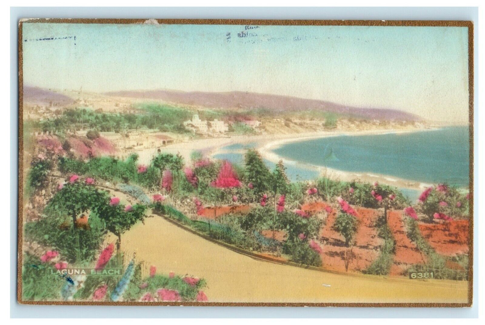 c1910\'s View Of Laguna Beach California CA Handcolored Antique Postcard