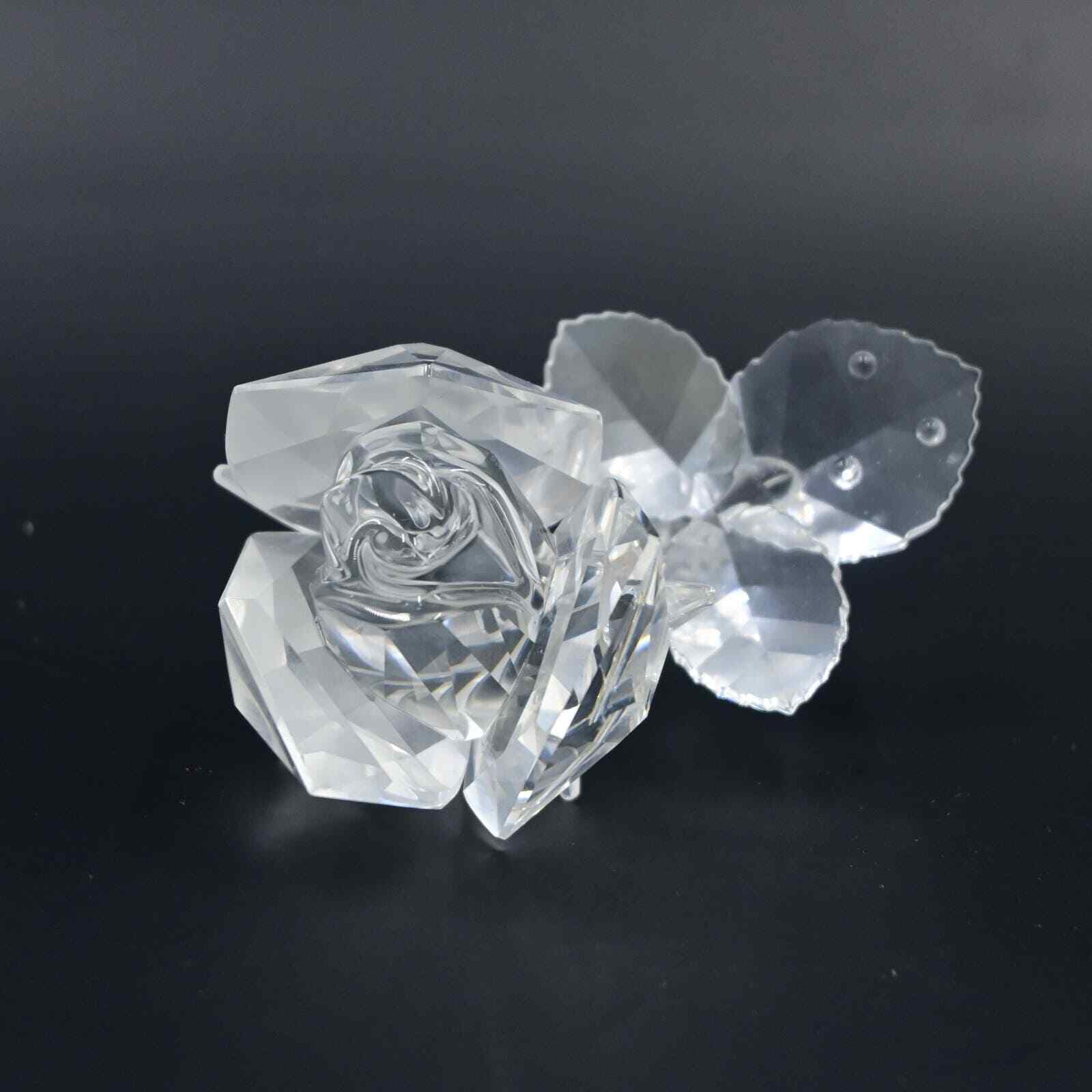 Swarovski Secret Garden Rose With Dew Drops Crystal Glass Figure 174956