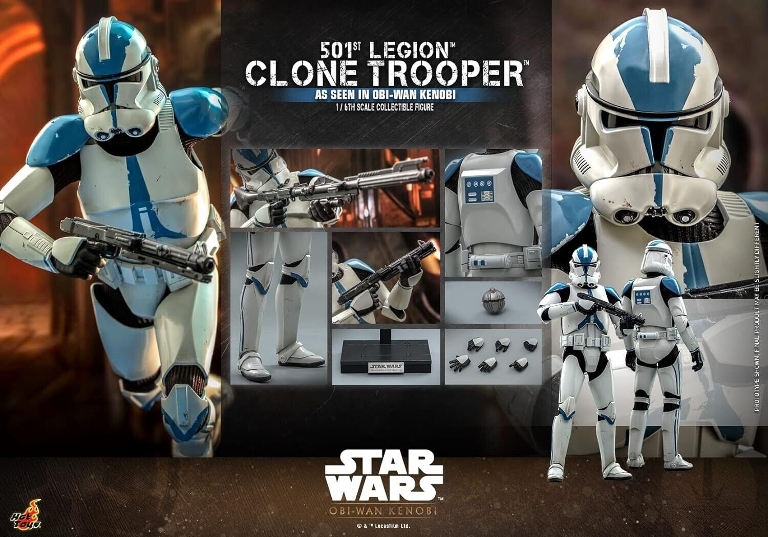 Hot Toys TV Master Piece STAR WARS Obi Wan igure Clone Trooper 501 LEGION F/S