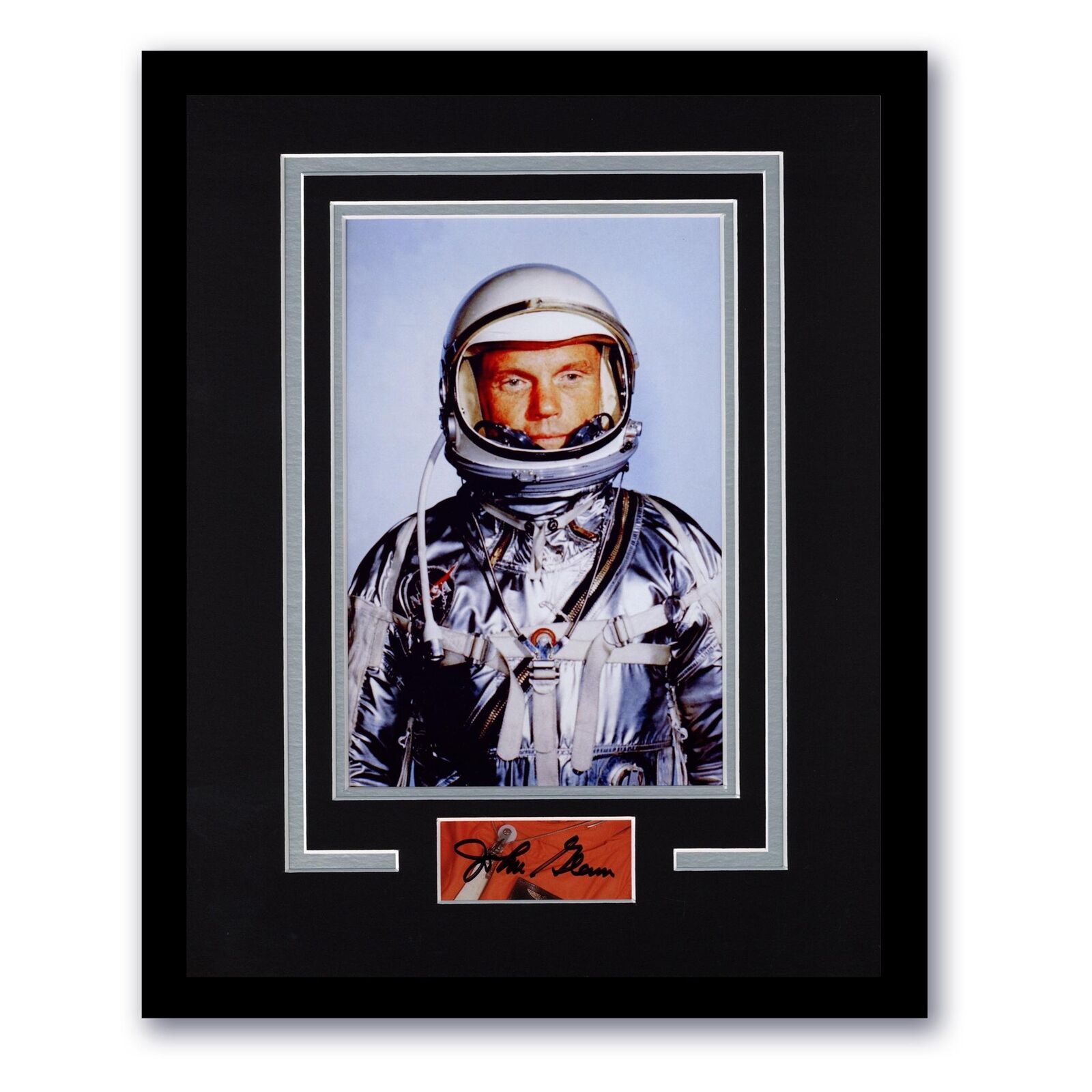 John Glenn AUTOGRAPH Signed NASA Mercury Astronaut Framed 11x14 Display B ACOA