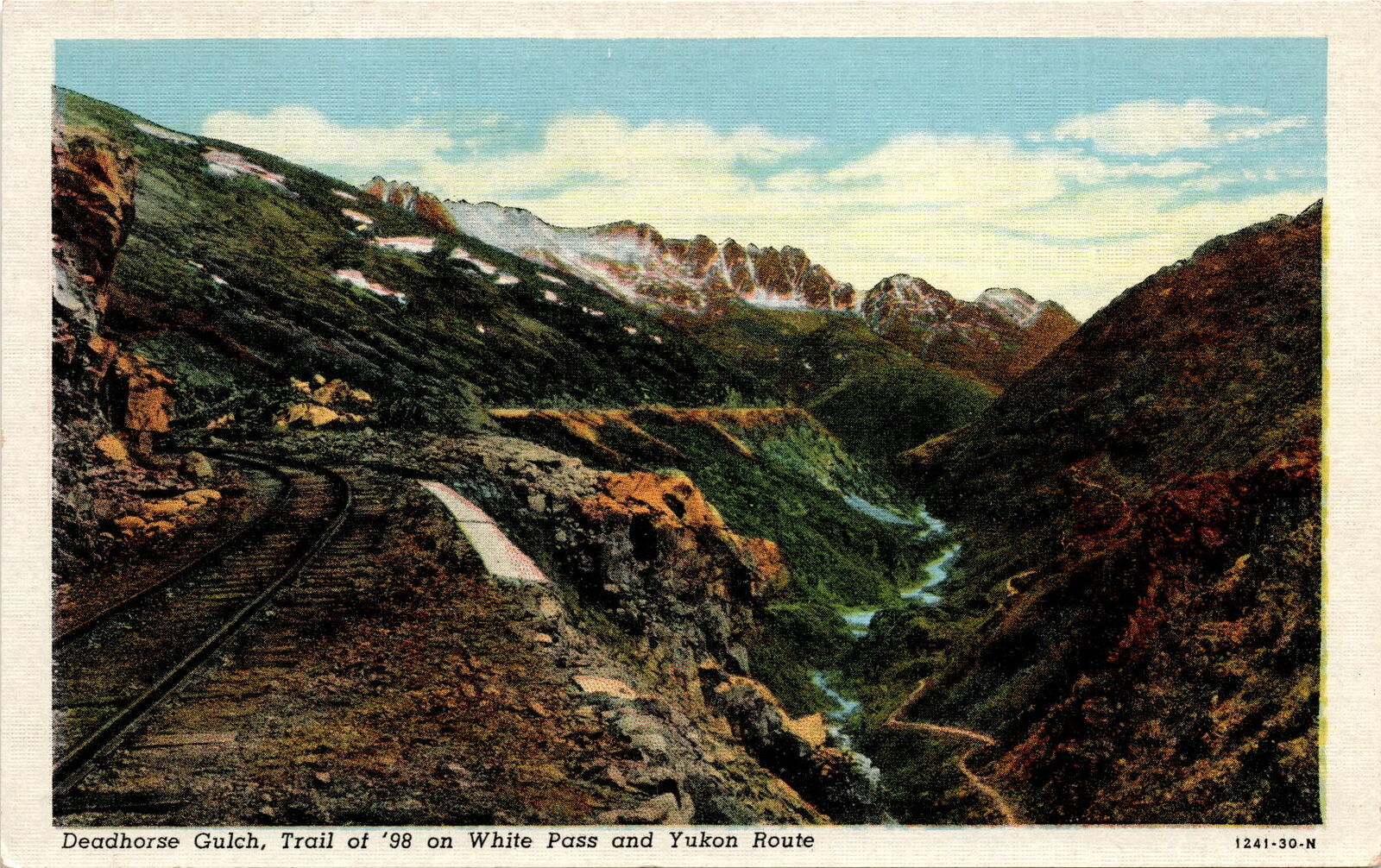 Deadhorse Gulch, Trail of '98, White Pass and Yukon Route, Klondike Postcard