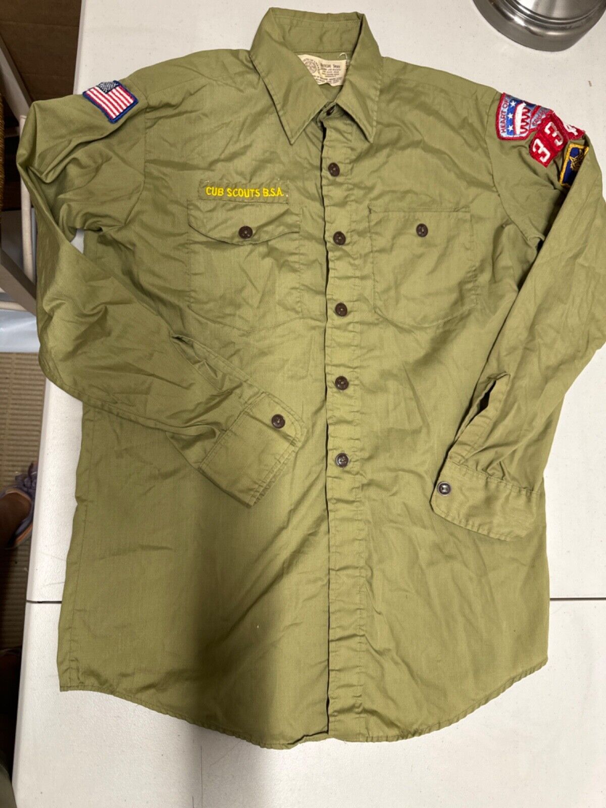 Vintage Boy Scout Uniform Long Sleeve Shirt