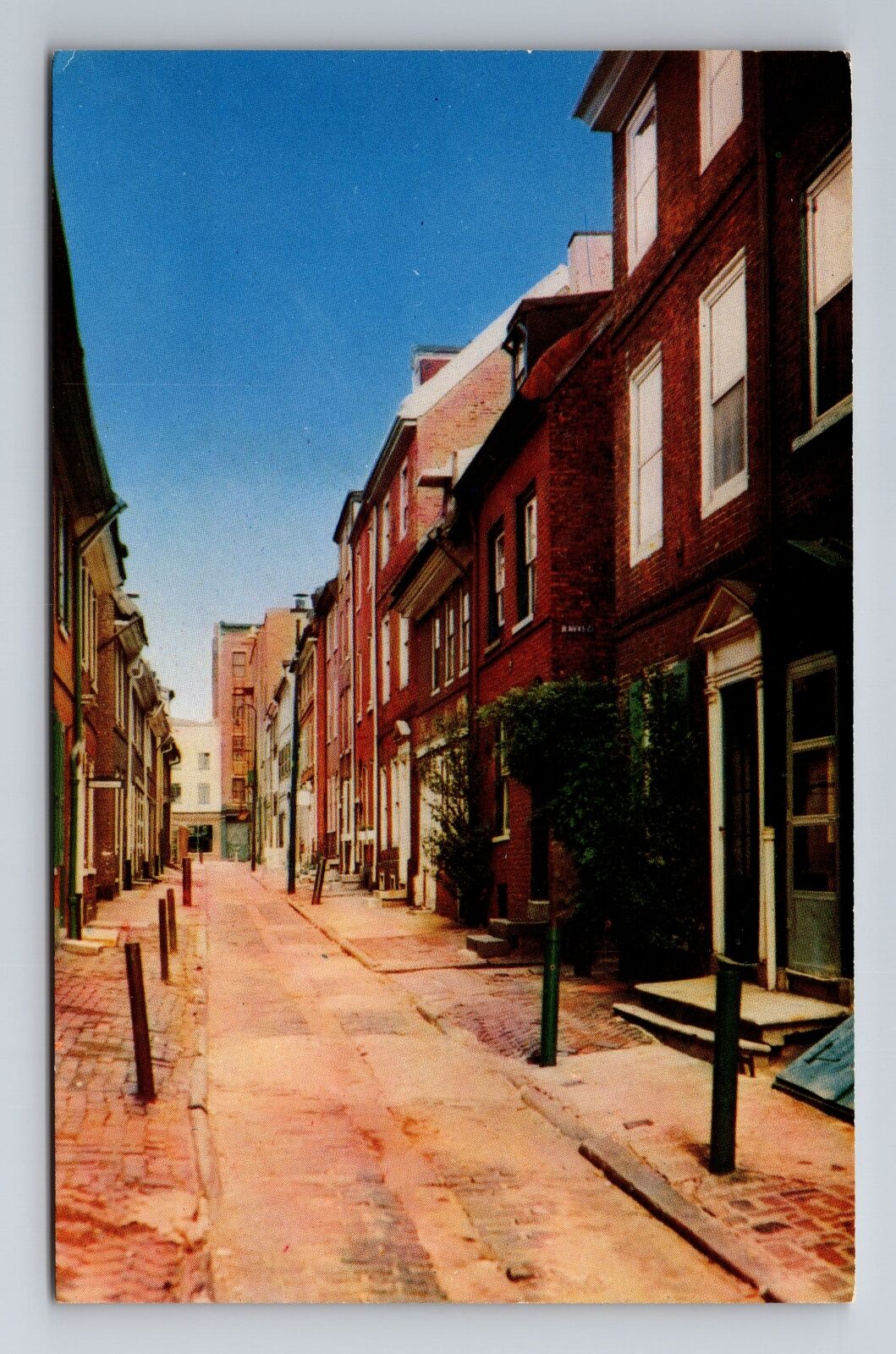 Philadelphia PA-Pennsylvania, Elfreth's Alley, Advertisement, Vintage Postcard