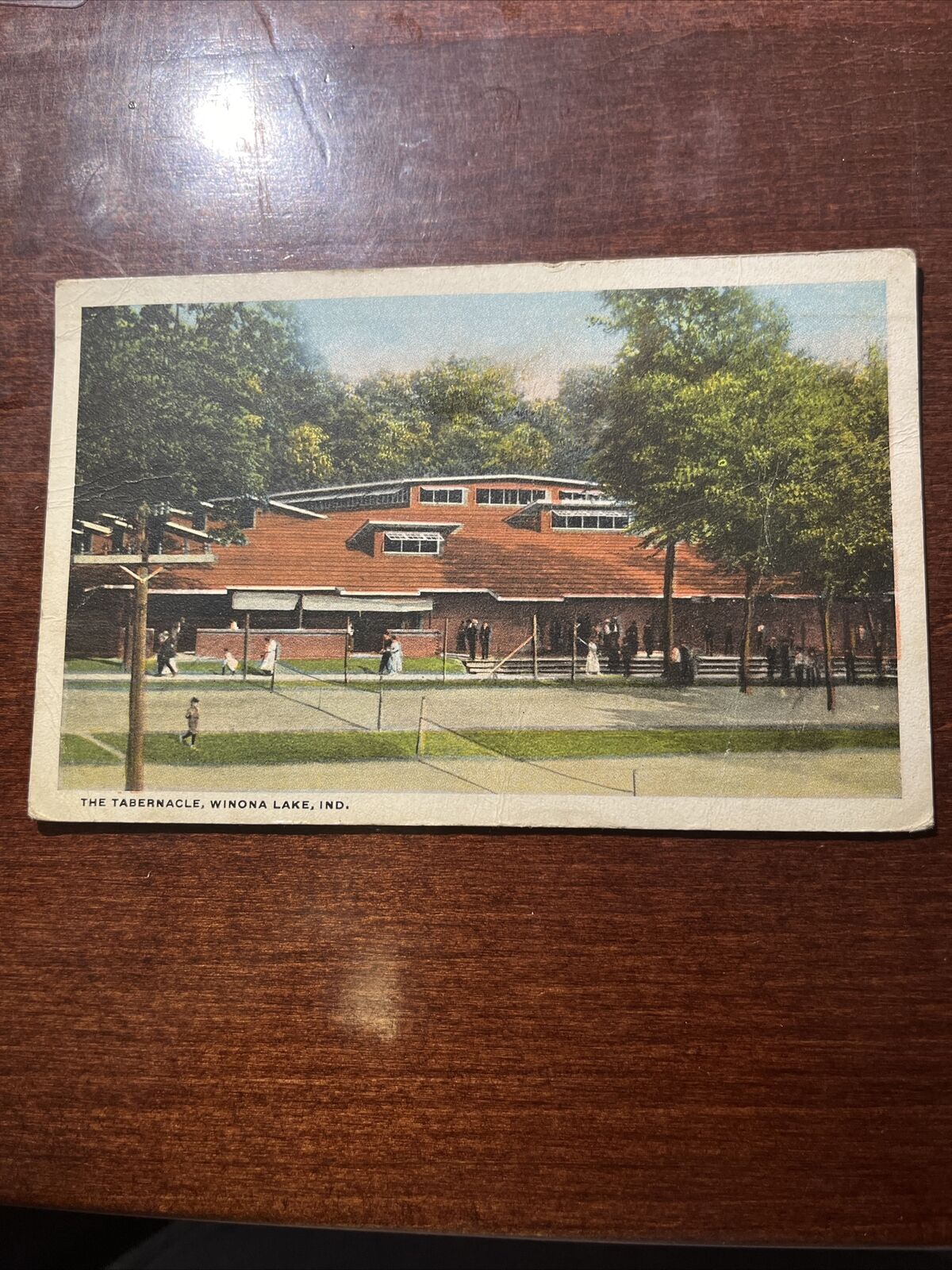 VIntage Postcard-The Tabernacle, Winona Lake, IN Posted 1921?