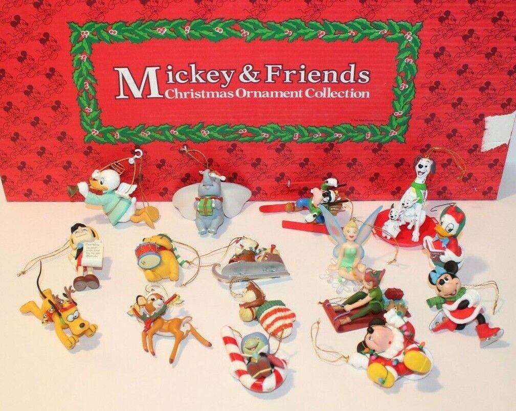 Vintage Mickey & Friends Christmas Ornament Collection Set of 16 by Disney 1988