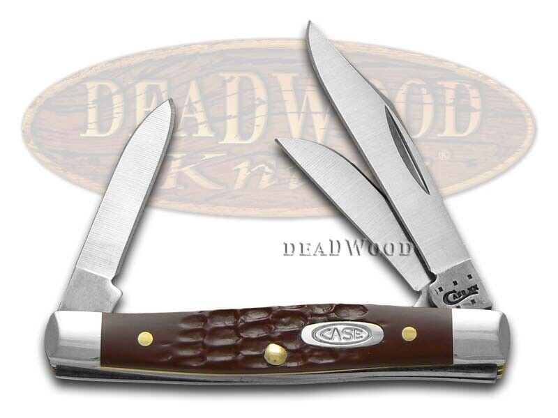 Case xx Knives Small Stockman Jigged Brown Delrin Stainless Pocket Knife 00081