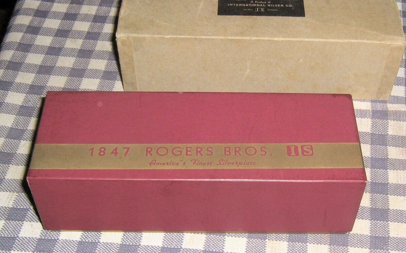 1847 Rogers Bros.Silver-plate Ladle,Serving Spoon,IS,International,Original Box