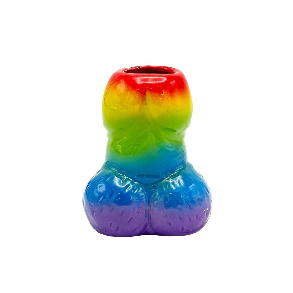 Rainbow Penis Ceramic Shot Glass | 3oz